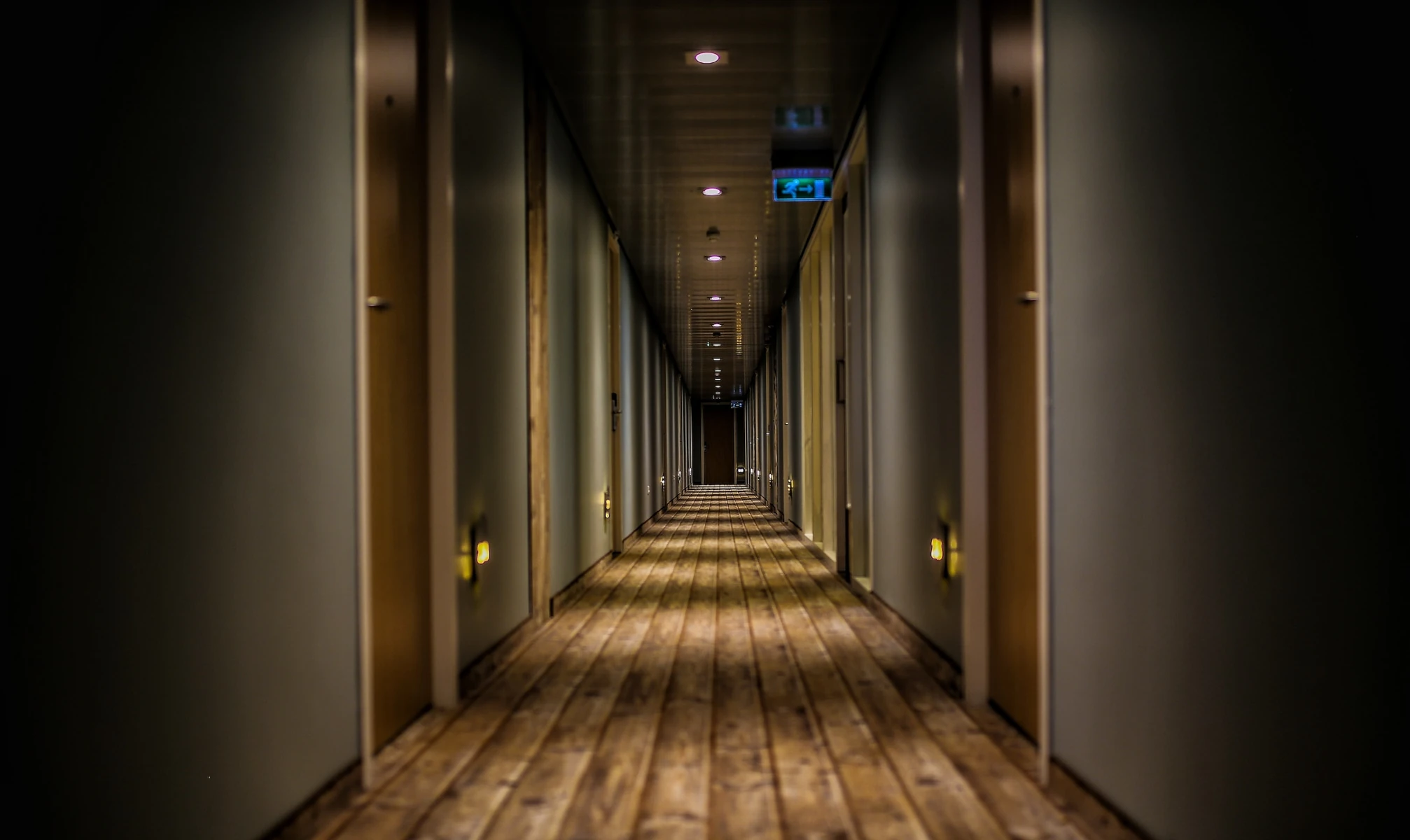 Flat Fire Doors - doors in a corridor