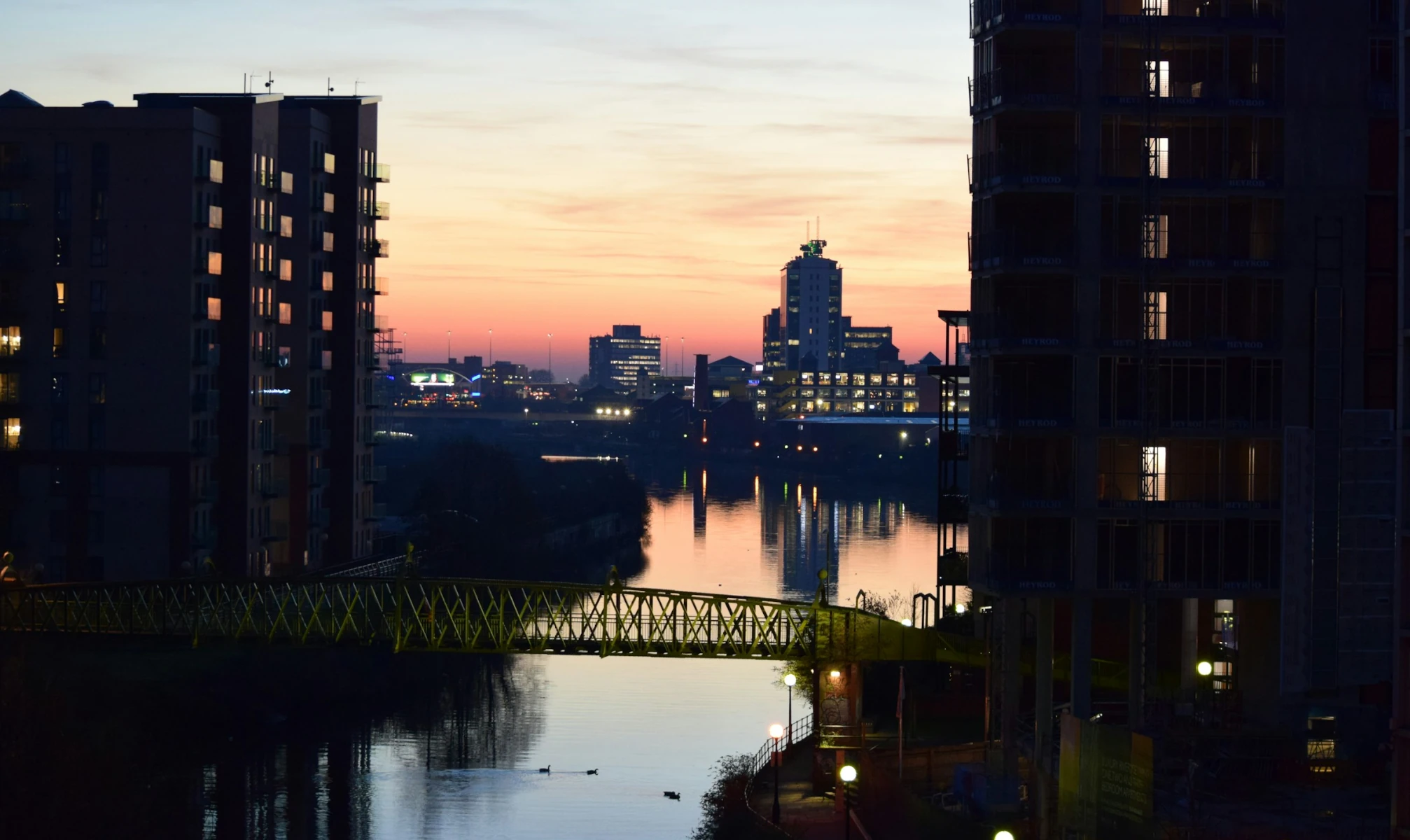 short term lettings - residential flats during golden hour